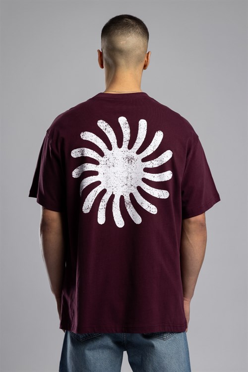 Wholesale Mens Bordeaux Printed T-shirt