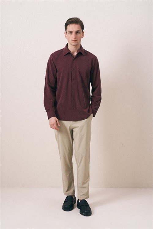 Wholesale Mens Bordeaux Shirt