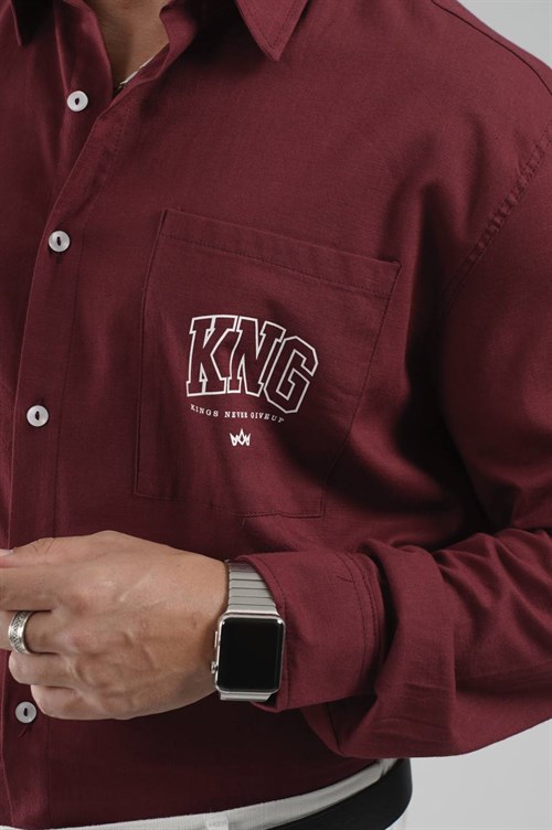 Wholesale Mens Bordeaux Shirt