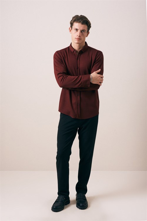 Wholesale Mens Bordeaux Shirt