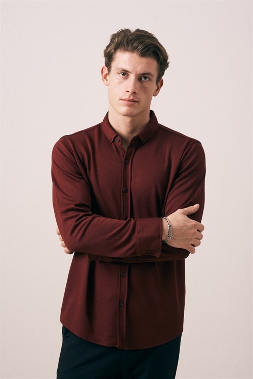 Wholesale Mens Bordeaux Shirt