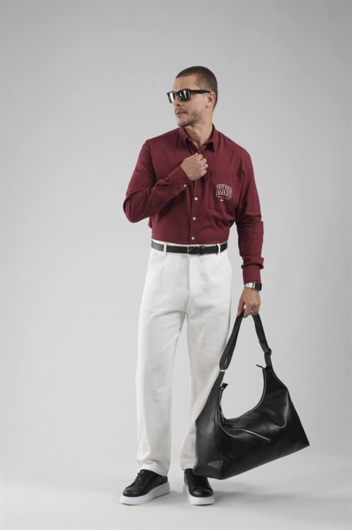Wholesale Mens Bordeaux Shirt