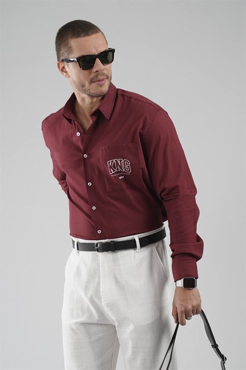Wholesale Mens Bordeaux Shirt