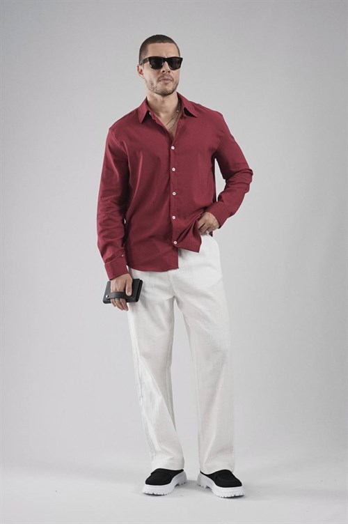 Wholesale Mens Bordeaux Shirt