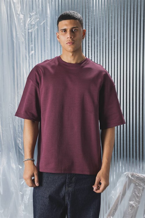 Wholesale Mens Bordeaux T-Shirt 