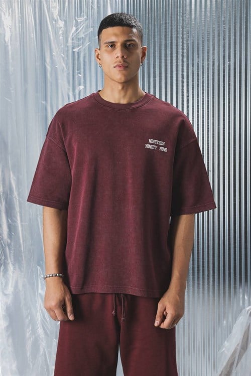 Wholesale Mens Bordeaux T-Shirt 