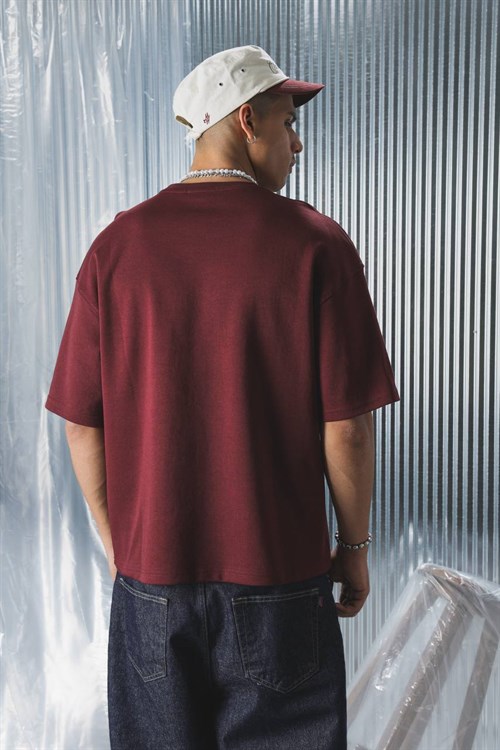 Wholesale Mens Bordeaux T-Shirt 