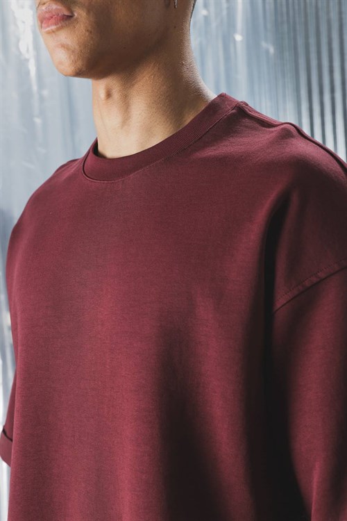 Wholesale Mens Bordeaux T-Shirt 