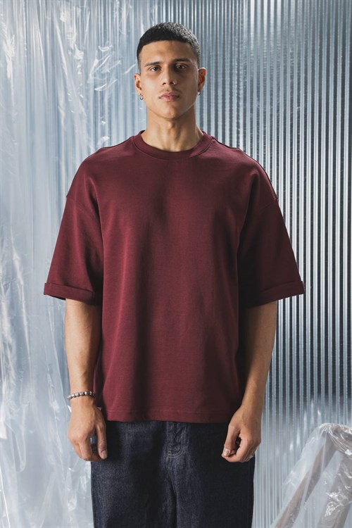 Wholesale Mens Bordeaux T-Shirt 