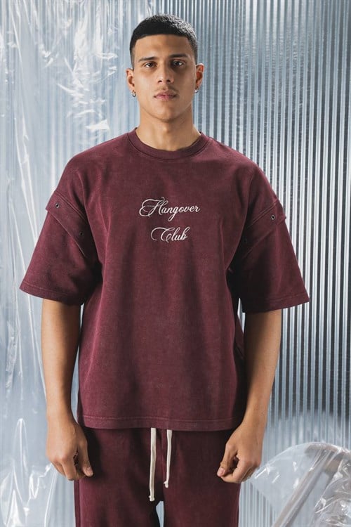 Wholesale Mens Bordeaux T-Shirt 