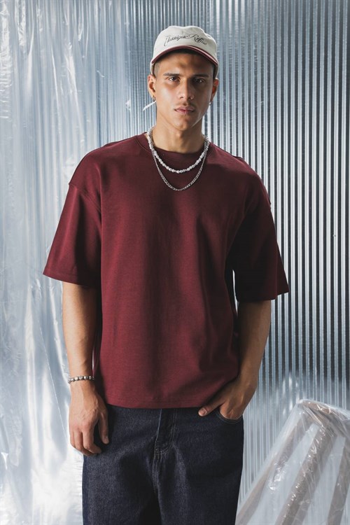 Wholesale Mens Bordeaux T-Shirt 