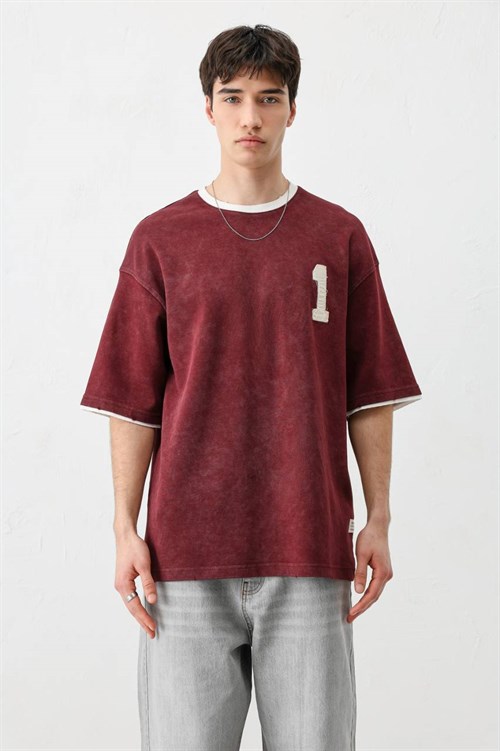 Wholesale Mens Bordeaux T-Shirt