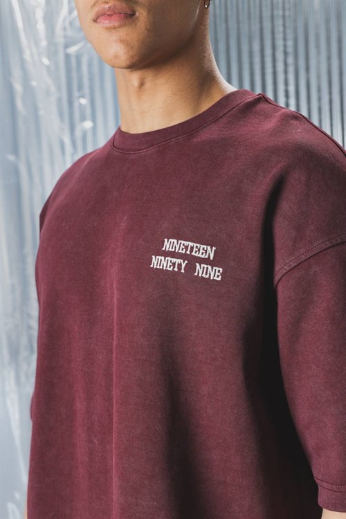 Wholesale Mens Bordeaux T-Shirt 