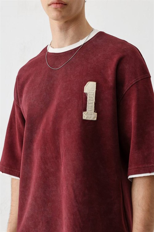 Wholesale Mens Bordeaux T-Shirt
