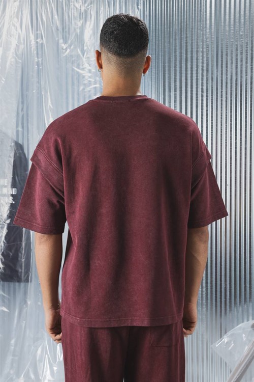 Wholesale Mens Bordeaux T-Shirt 