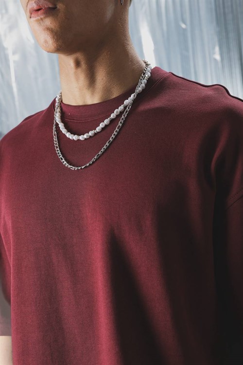 Wholesale Mens Bordeaux T-Shirt 
