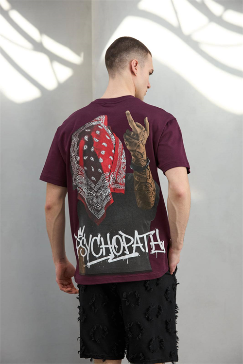 Wholesale Mens Bordeaux T-Shirt