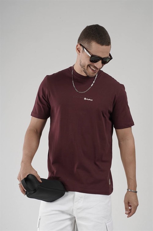 Wholesale Mens Bordeaux T-Shirt