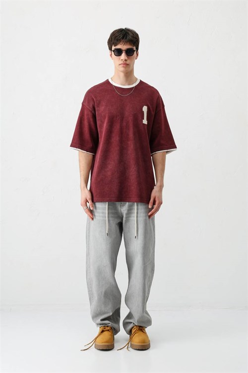 Wholesale Mens Bordeaux T-Shirt
