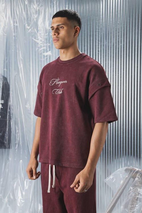 Wholesale Mens Bordeaux T-Shirt 