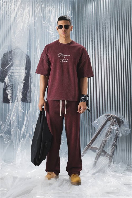Wholesale Mens Bordeaux T-Shirt 