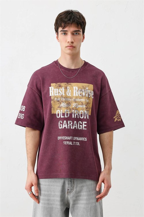 Wholesale Mens Bordeaux T-Shirt