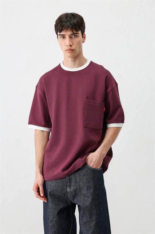 Wholesale Mens Bordeaux T-Shirt