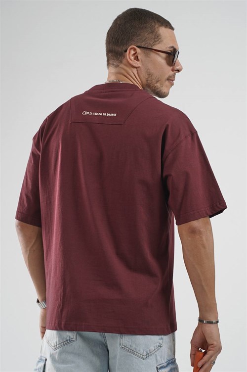 Wholesale Mens Bordeaux T-Shirt