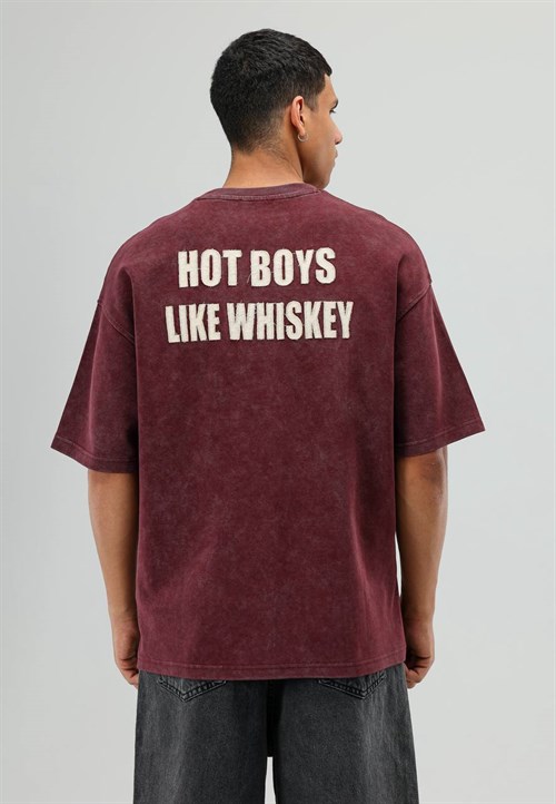 Wholesale Mens Bordeaux T-Shirt