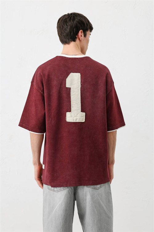 Wholesale Mens Bordeaux T-Shirt