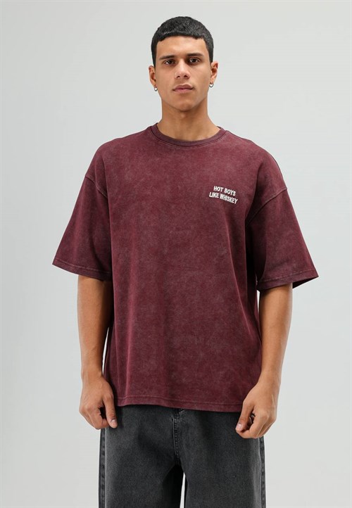 Wholesale Mens Bordeaux T-Shirt