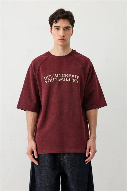 Wholesale Mens Bordeaux T-Shirt