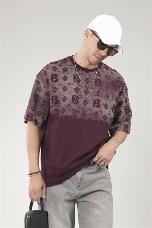 Wholesale Mens Bordeaux T-Shirt