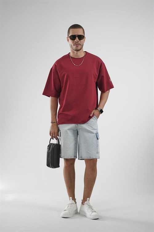 Wholesale Mens Bordeaux T-Shirt