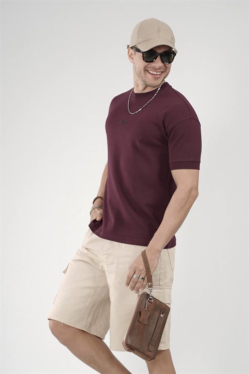 Wholesale Mens Bordeaux T-Shirt