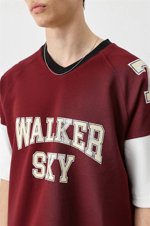 Wholesale Mens Bordeaux T-Shirt