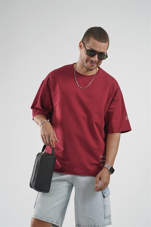 Wholesale Mens Bordeaux T-Shirt
