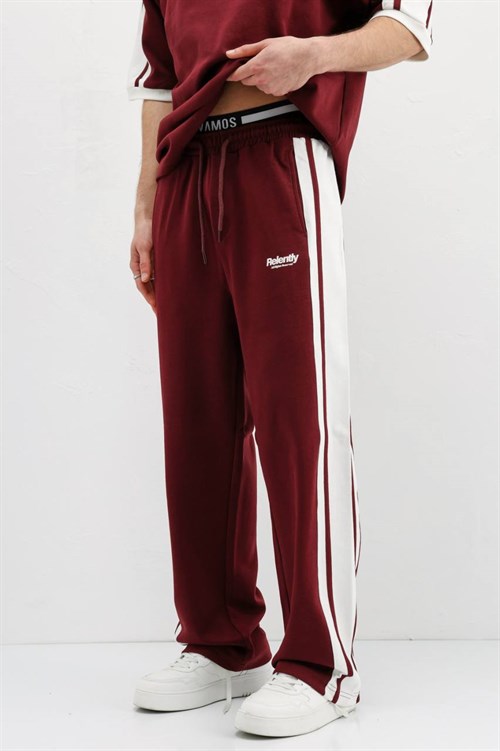 Wholesale Mens Bordeaux T-Shirt and Pants Set