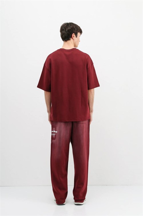 Wholesale Mens Bordeaux T-Shirt and Pants Set