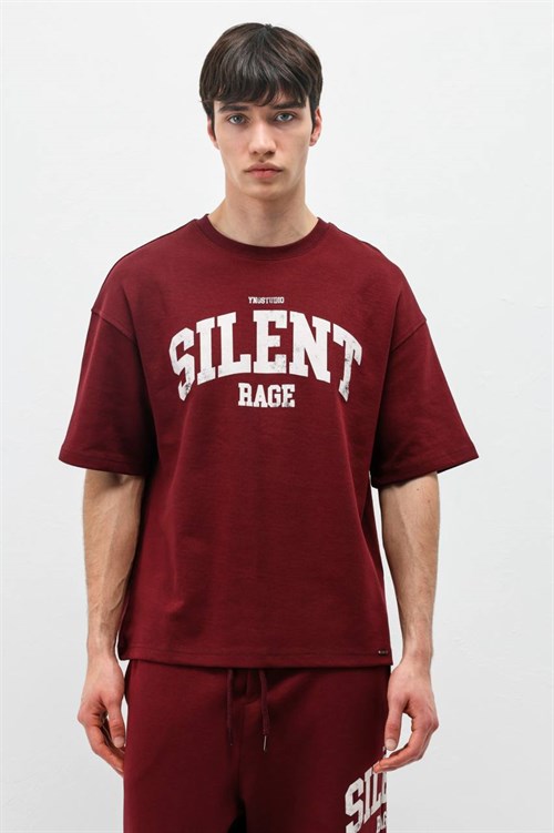 Wholesale Mens Bordeaux T-Shirt and Pants Set