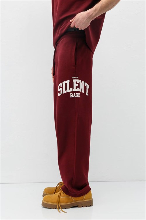 Wholesale Mens Bordeaux T-Shirt and Pants Set