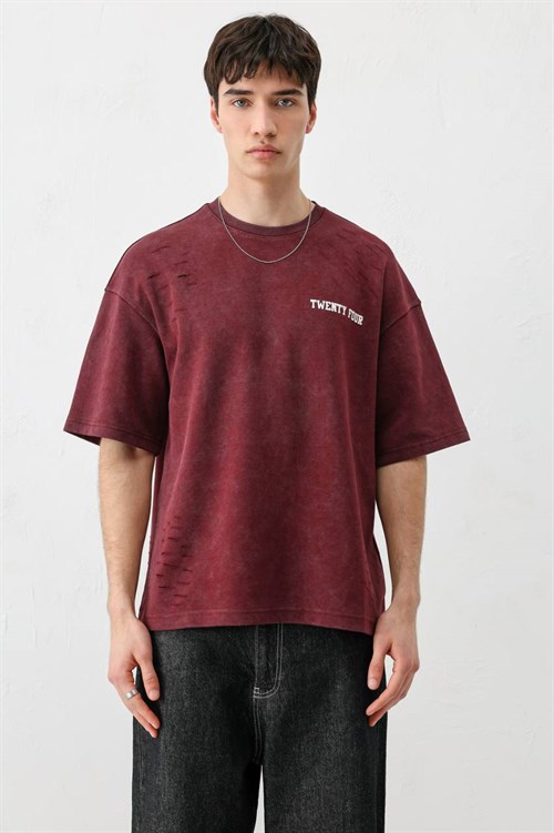 Wholesale Mens Bordeaux T-Shirt