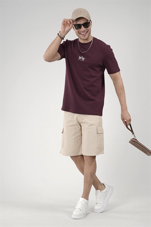 Wholesale Mens Bordeaux T-Shirt