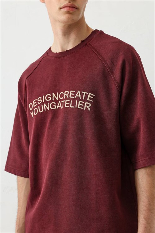 Wholesale Mens Bordeaux T-Shirt
