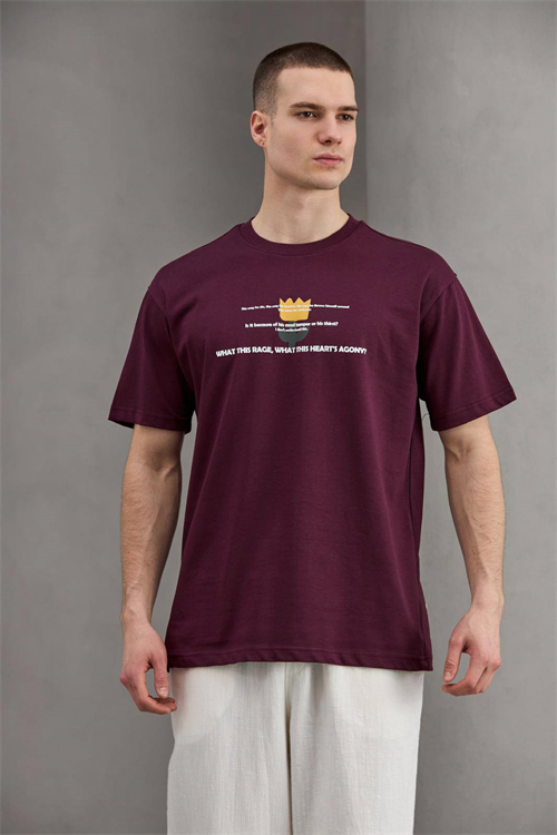 Wholesale Mens Bordeaux T-Shirt