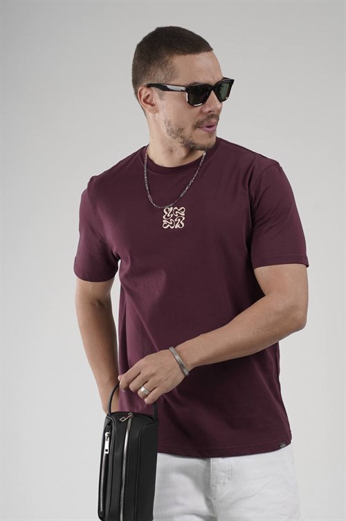 Wholesale Mens Bordeaux T-Shirt