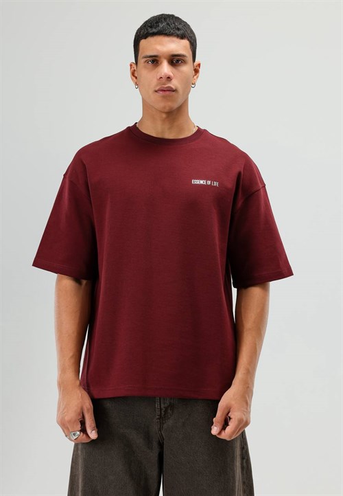 Wholesale Mens Bordeaux T-Shirt