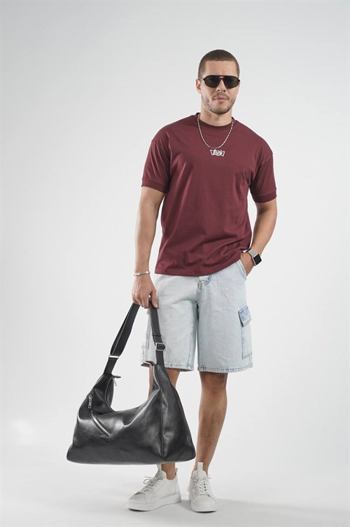 Wholesale Mens Bordeaux T-Shirt