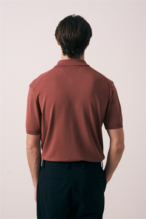 Wholesale Mens Brick Knit Polo Shirt