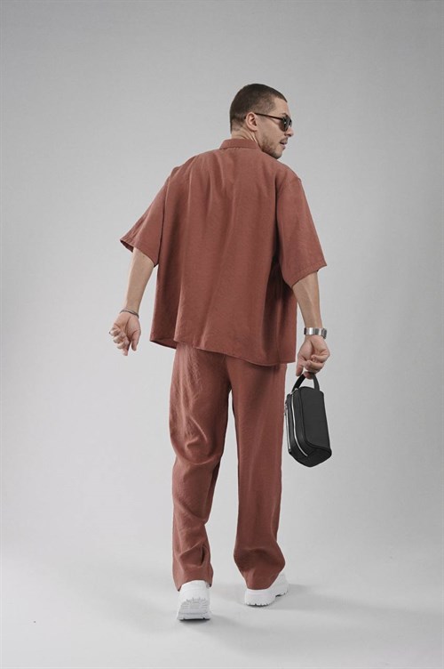 Wholesale Mens Brick Shirt and Pants Set